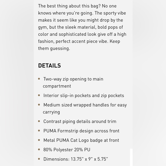 PUMA Pink Mesh Medium Grip Bag EUC 15”x 9.5” Duffle - Picture 13 of 13